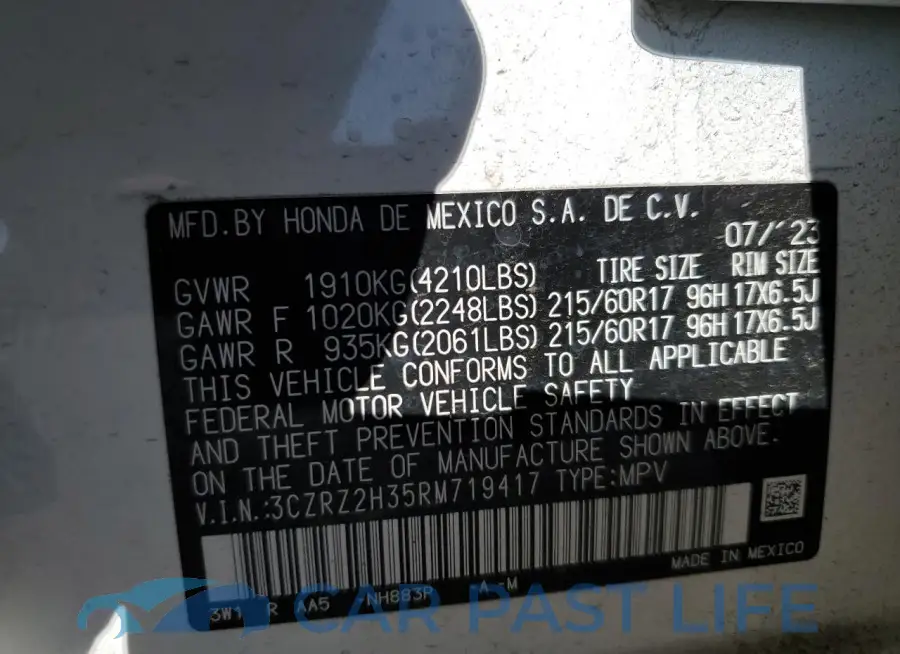 3CZRZ2H35RM719417# 13