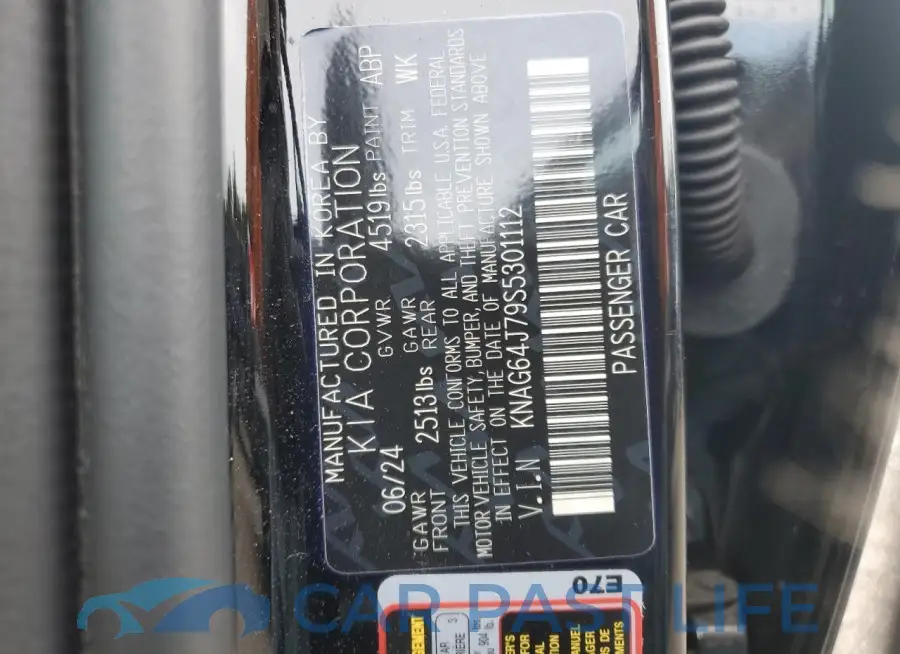 KNAG64J79S5301112# 12
