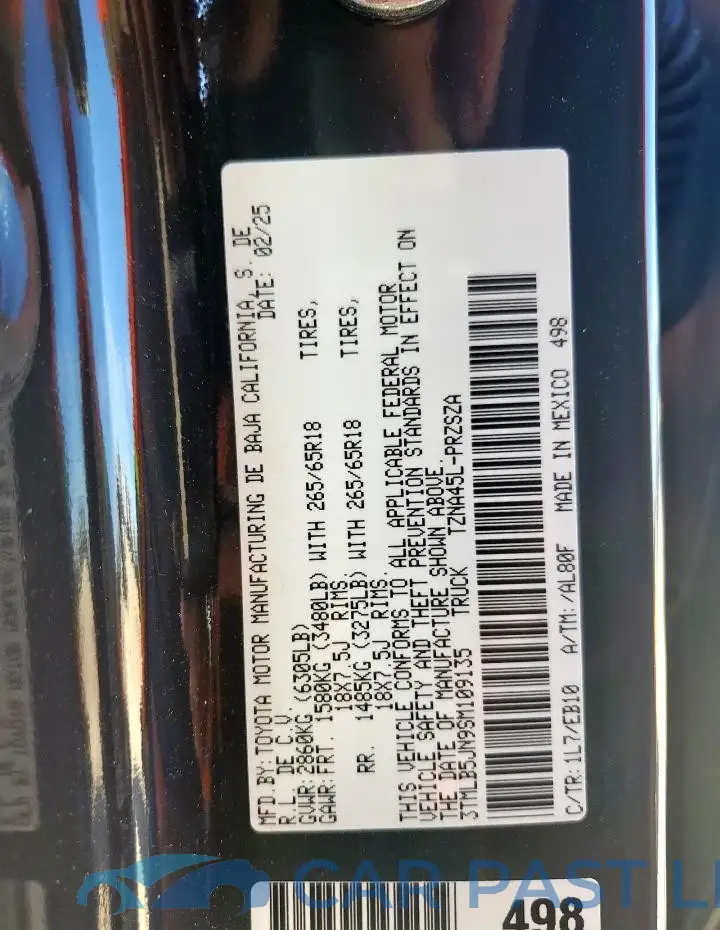 3TMLB5JN9SM109135# 12