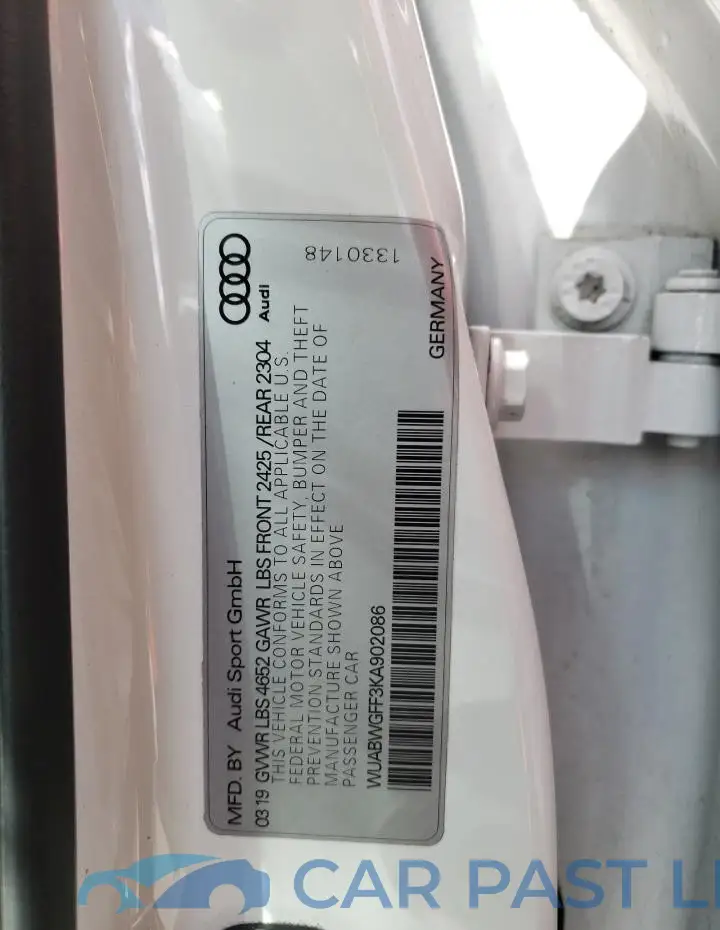 WUABWGFF3KA902086# 12