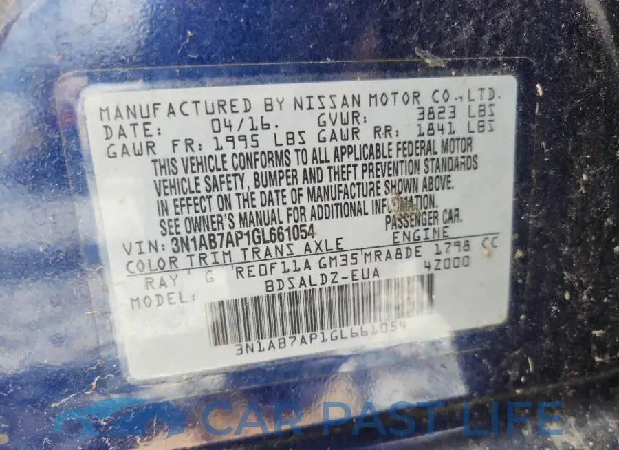 3N1AB7AP1GL661054# 12