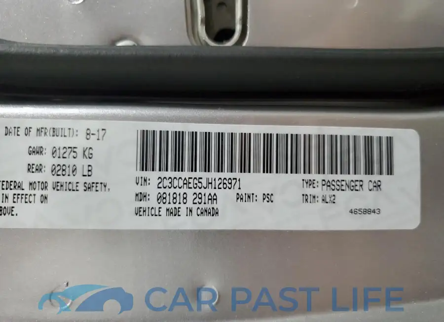 2C3CCAEG5JH126971# 12