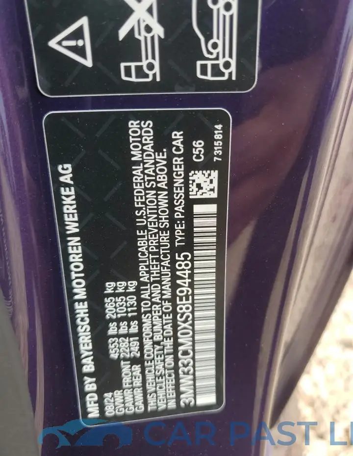 3MW33CM0XS8E94485# 13