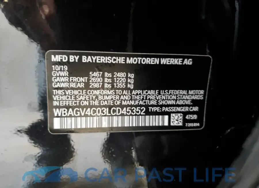 WBAGV4C03LCD45352# 12