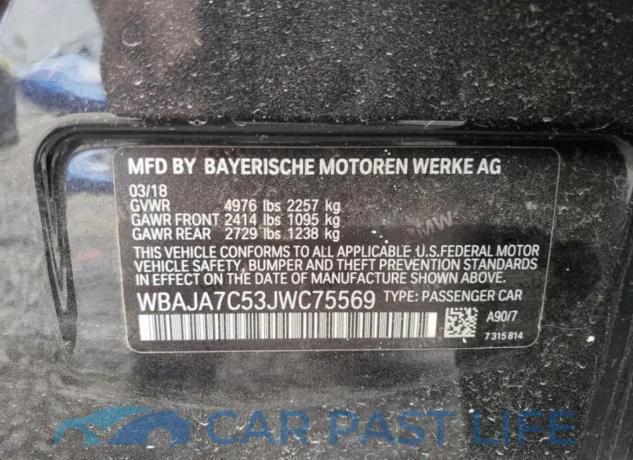 WBAJA7C53JWC75569# 13