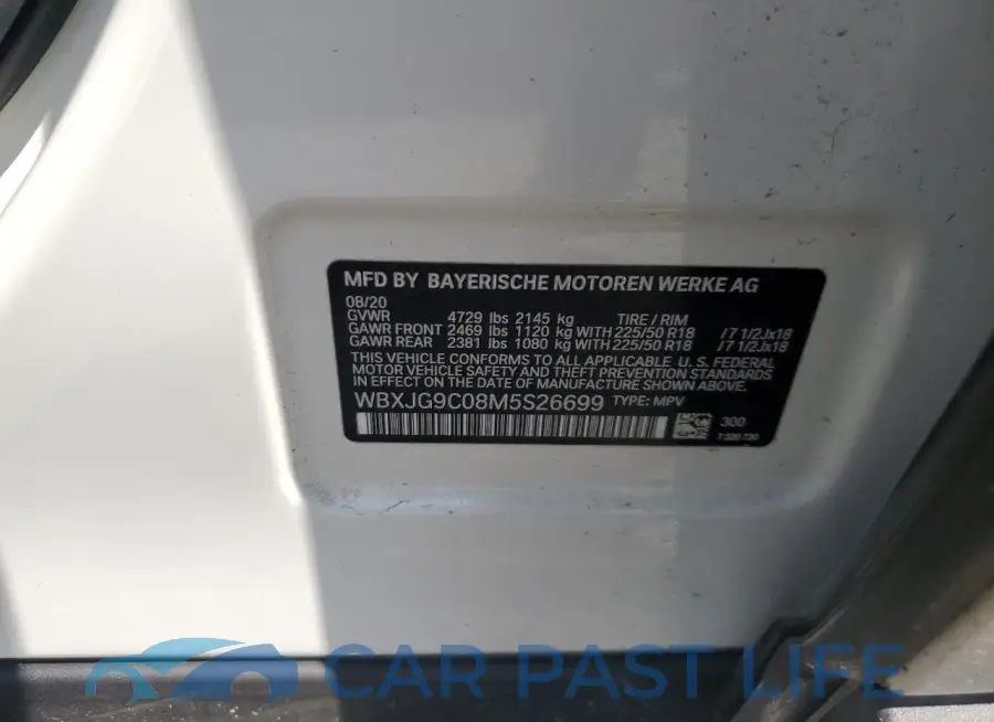 WBXJG9C08M5S26699# 12