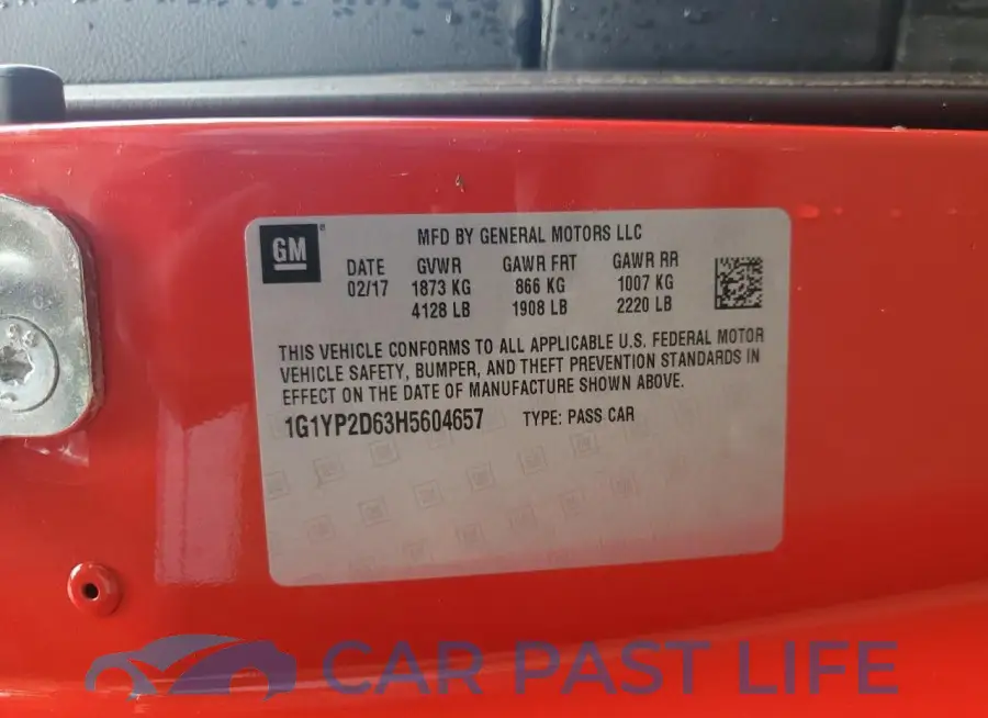 1G1YP2D63H5604657# 13