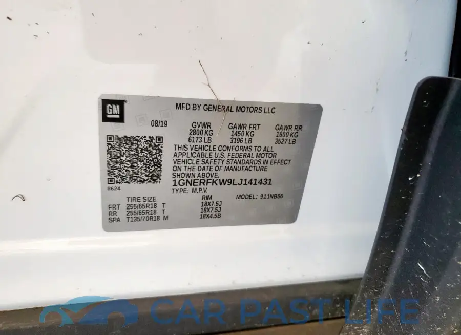 1GNERFKW9LJ141431# 13
