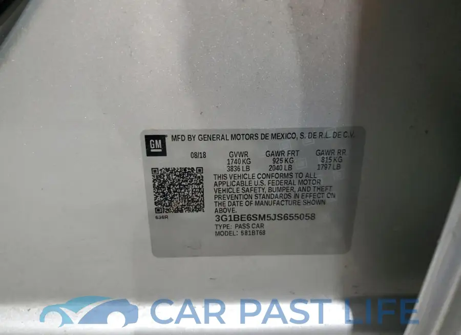 3G1BE6SM5JS655058# 12