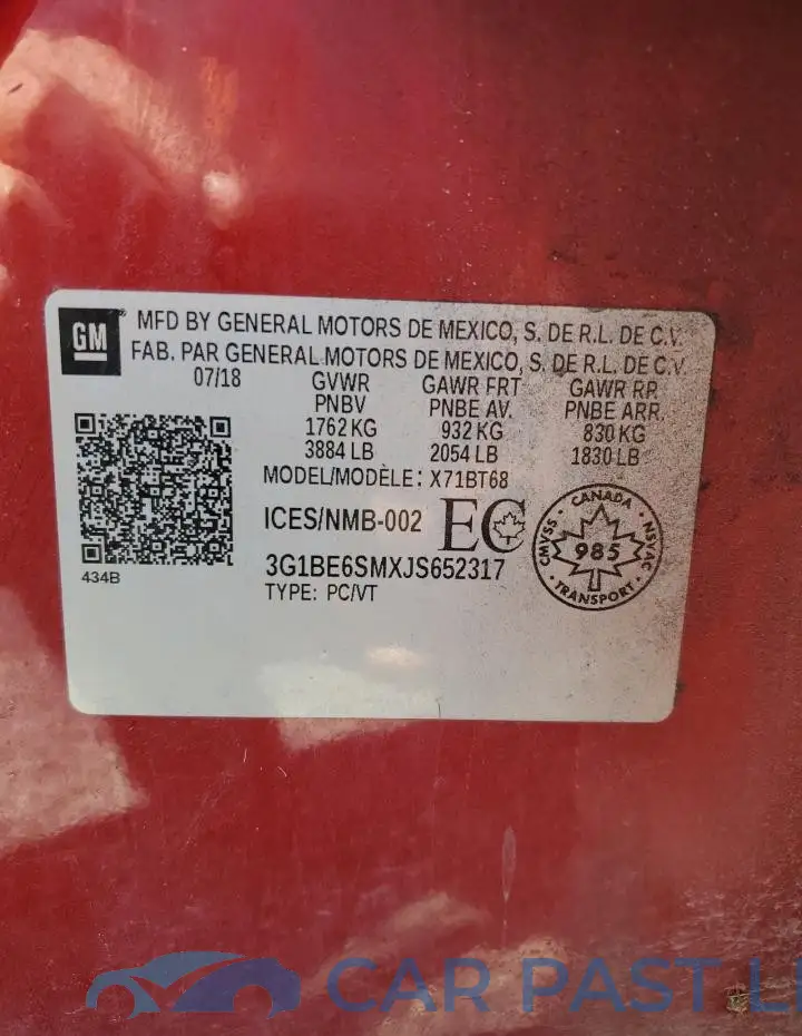 3G1BE6SMXJS652317# 13