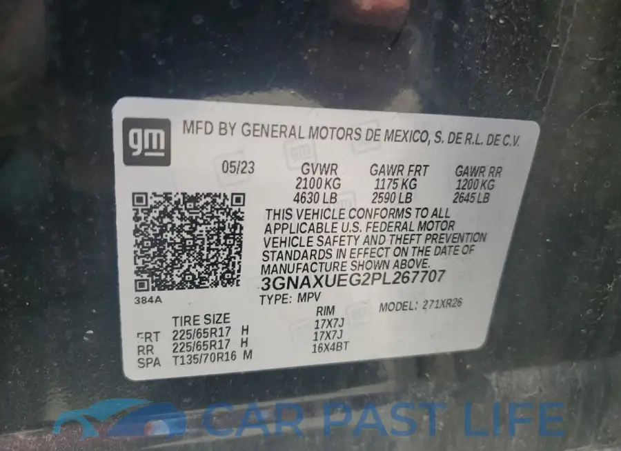 3GNAXUEG2PL267707# 12