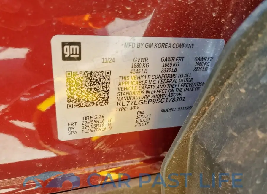 KL77LGEP9SC178301# 14