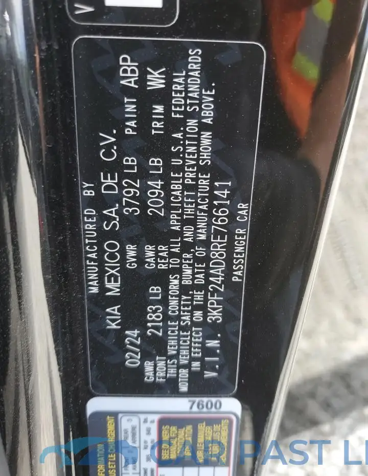 3KPF24AD8RE766141# 12