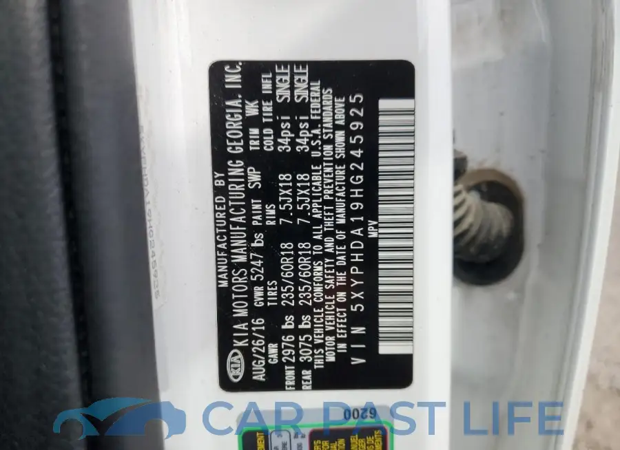 5XYPHDA19HG245925# 13