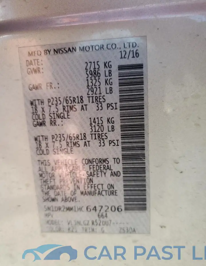 5N1DR2MM1HC647206# 14