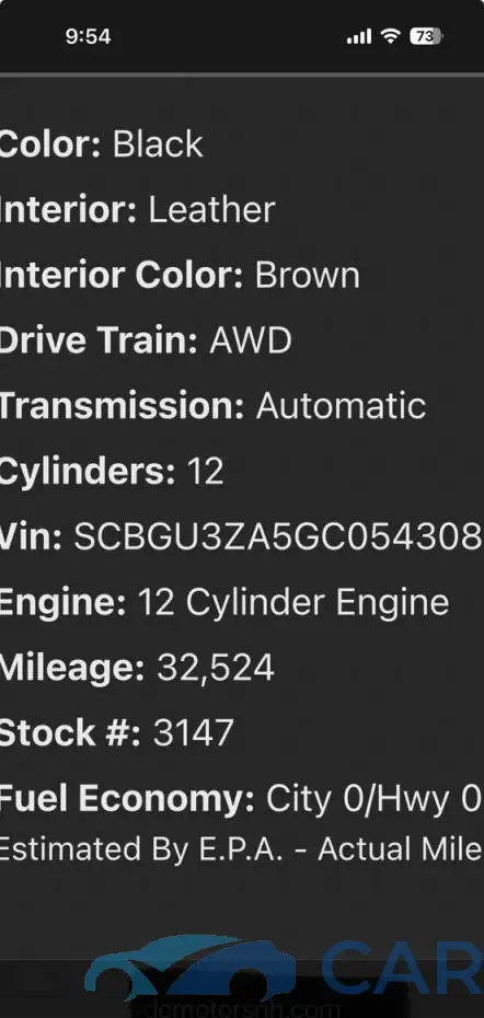 SCBGU3ZA5GC054XXX# 10