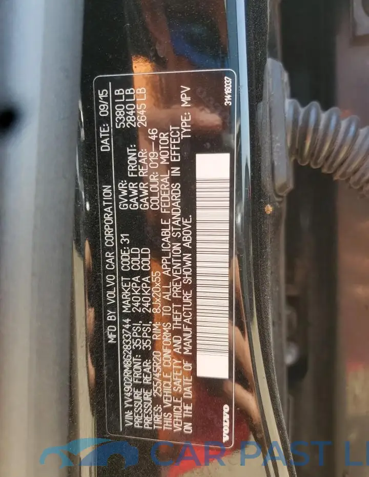 YV4902RM8G2833744# 12