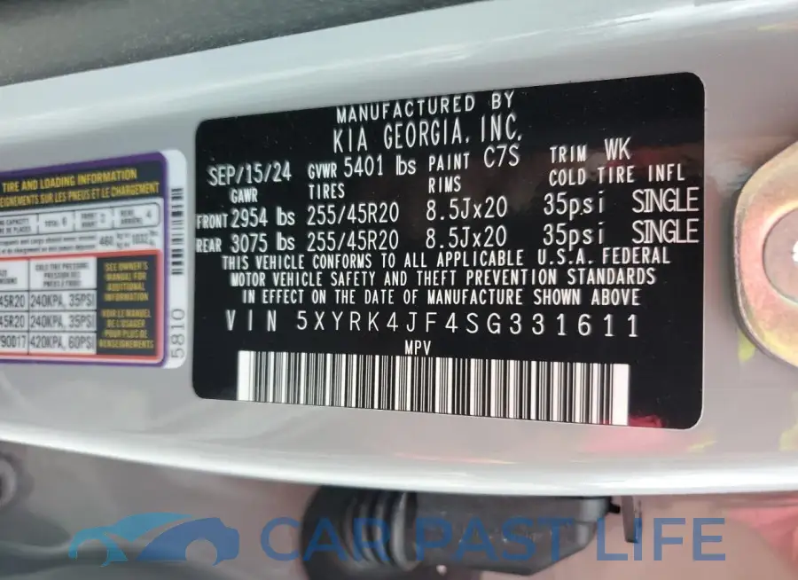 5XYRK4JF4SG331611# 13