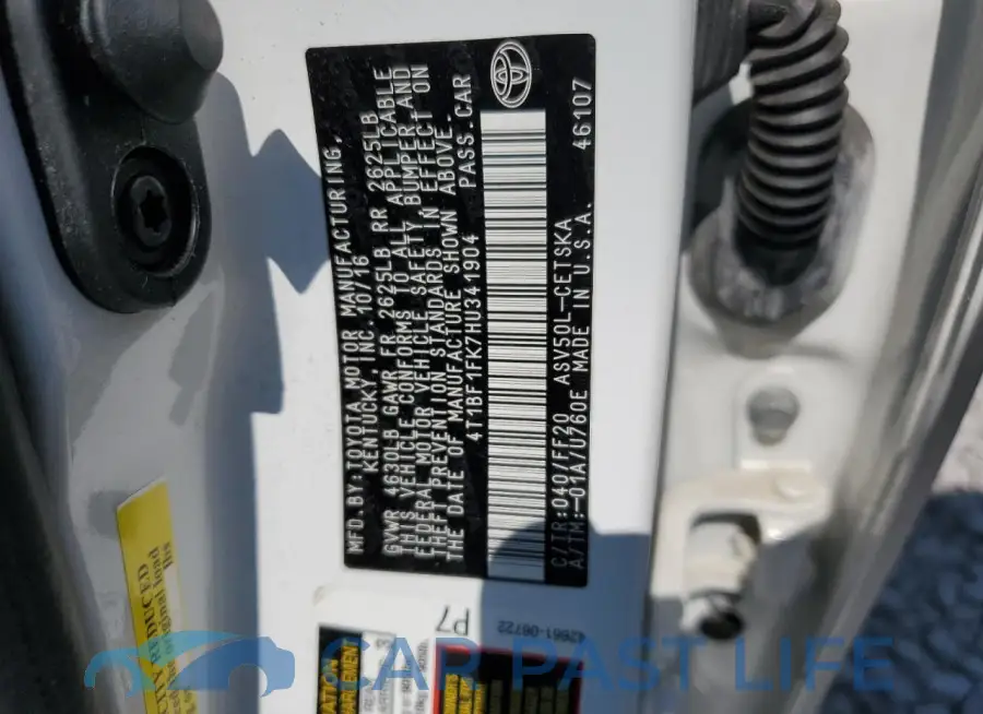 4T1BF1FK7HU341904# 13