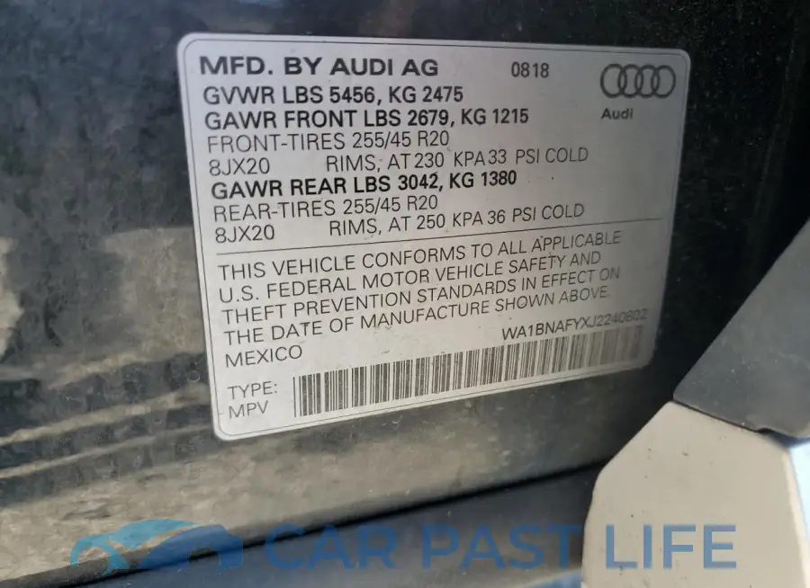 WA1BNAFYXJ2240802# 12