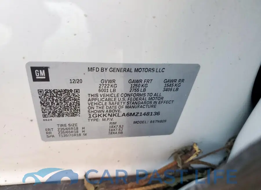 1GKKNKLA6MZ148136# 13