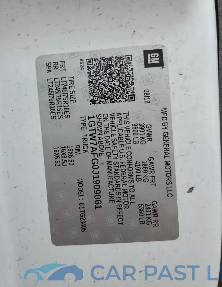 1GTW7AFG0J1909061# 12