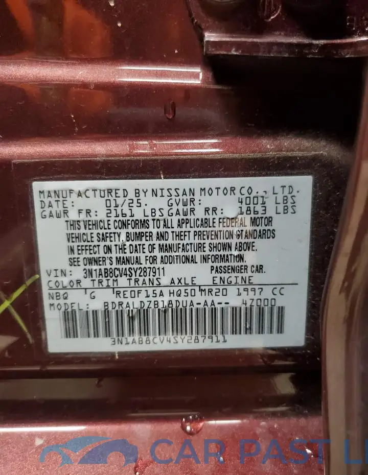 3N1AB8CV4SY287911# 12