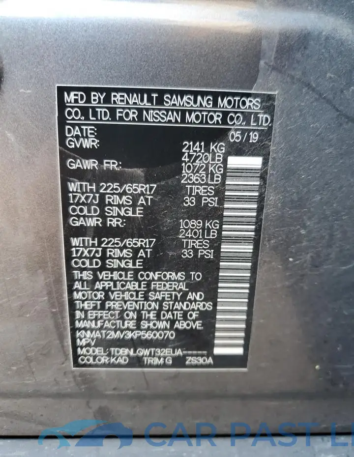 KNMAT2MV3KP560070# 13