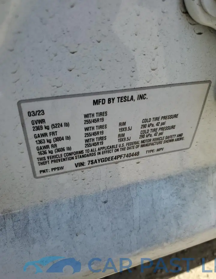 7SAYGDEE4PF740448# 13