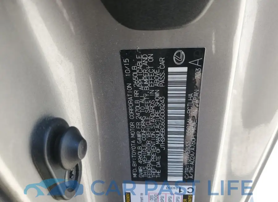 JTHSM5BC6G5000243# 12
