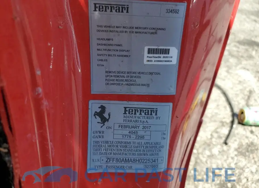 ZFF80AMA8H0225341# 13