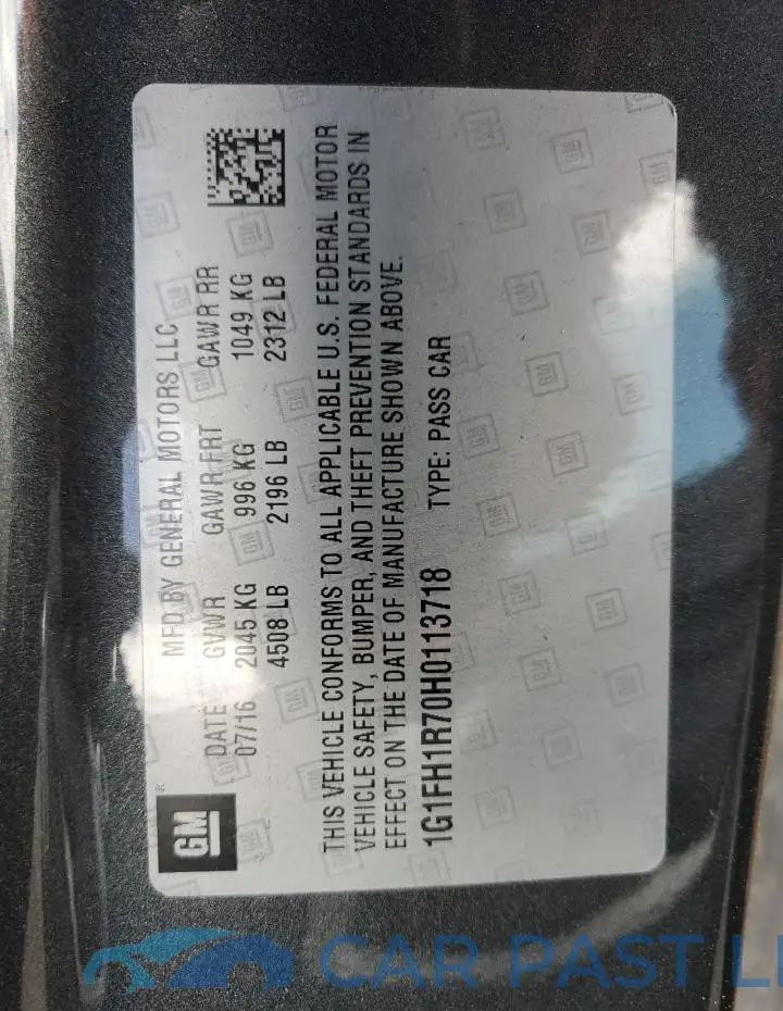 1G1FH1R70H0113718# 12