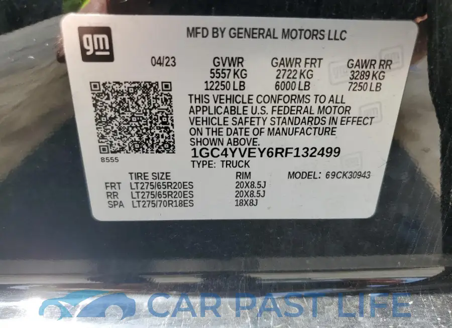 1GC4YVEY6RF132499# 12