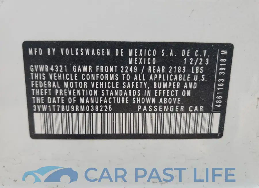 3VW1T7BU9RM038225# 13