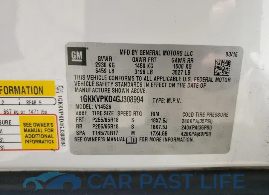 1GKKVPKD4GJ308994# 13