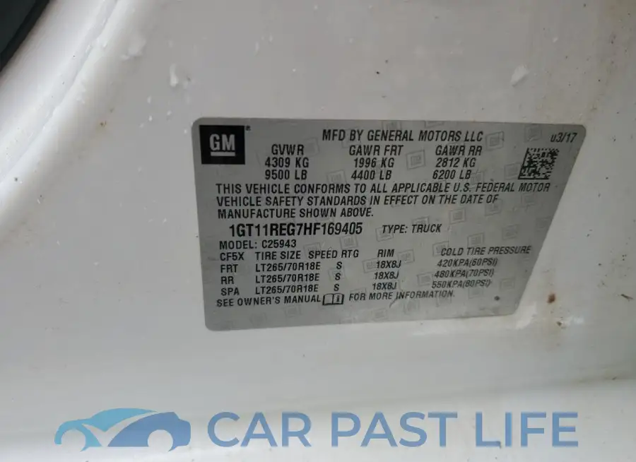1GT11REG7HF169405# 12