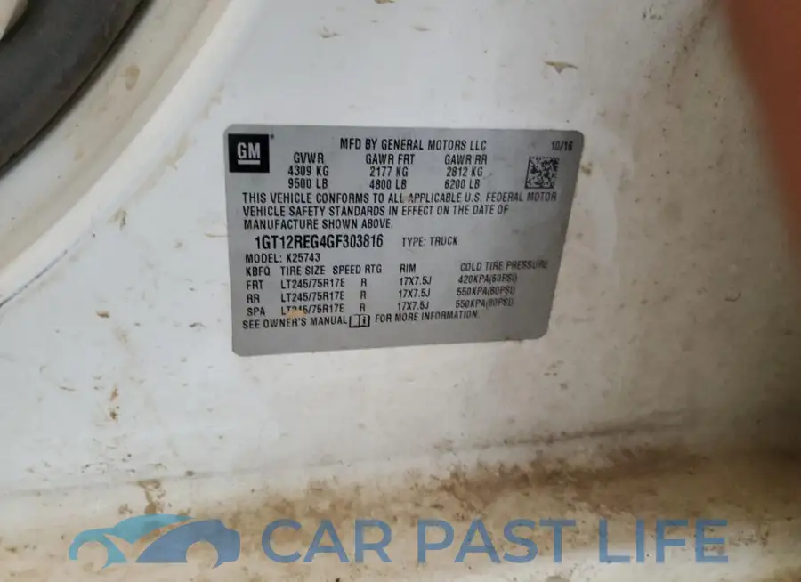 1GT12REG4GF303816# 12
