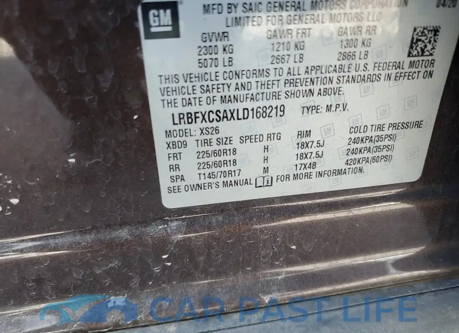 LRBFXCSAXLD168219# 13