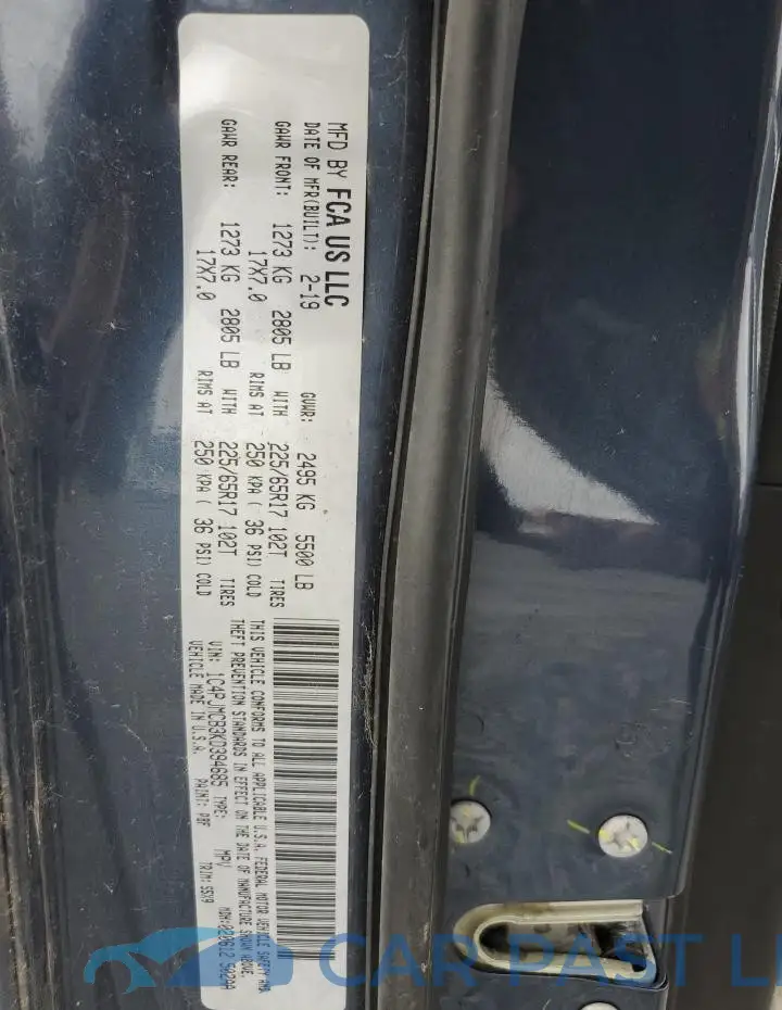 1C4PJMCB3KD394685# 14