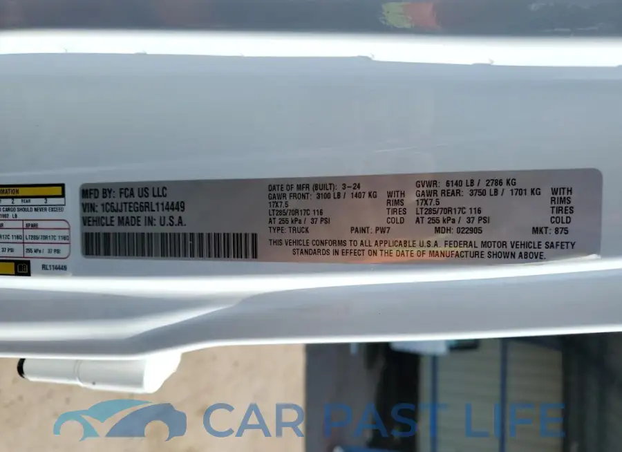 1C6JJTEG6RL114449# 13