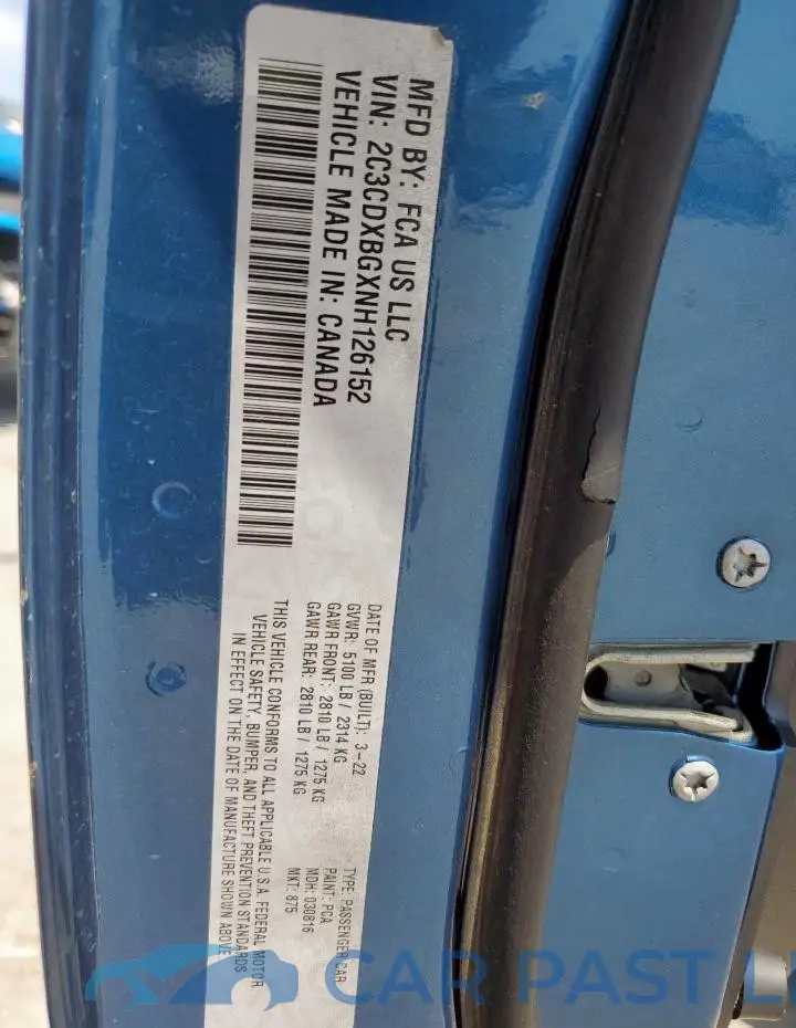 2C3CDXBGXNH126152# 13