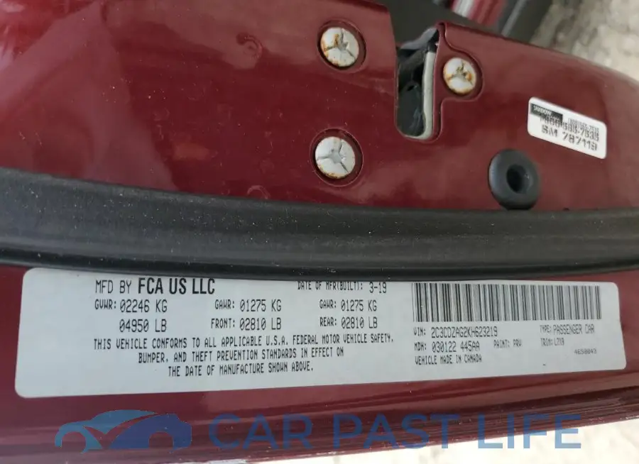 2C3CDZAG2KH623219# 13