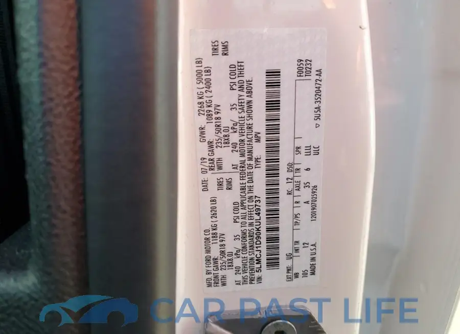 5LMCJ1D90KUL49737# 13