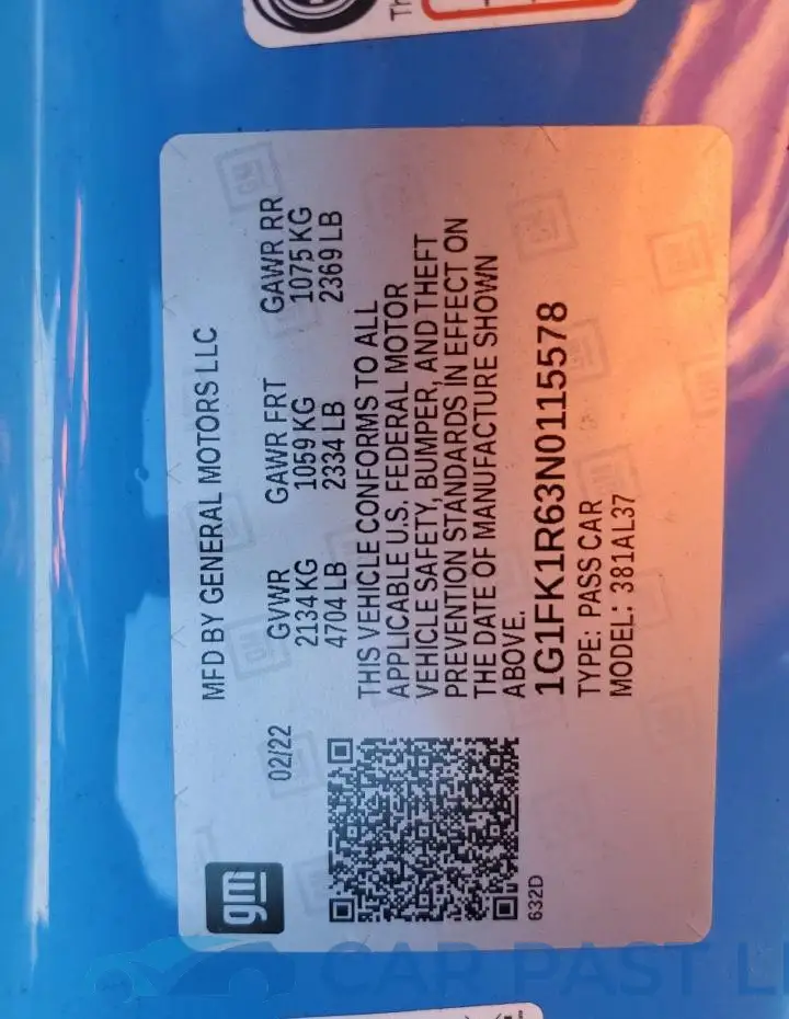 1G1FK1R63N0115578# 13