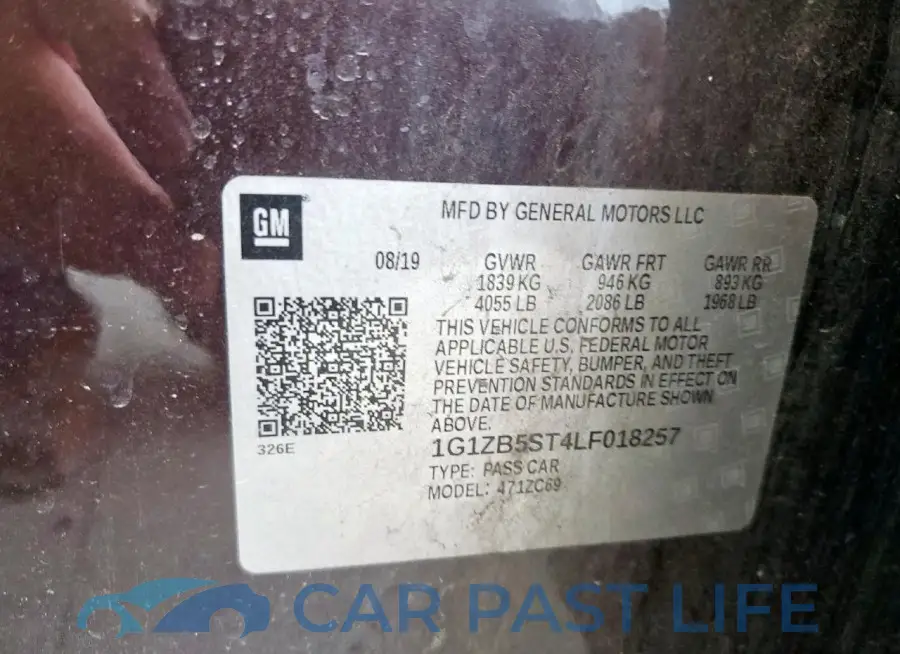1G1ZB5ST4LF018257# 12