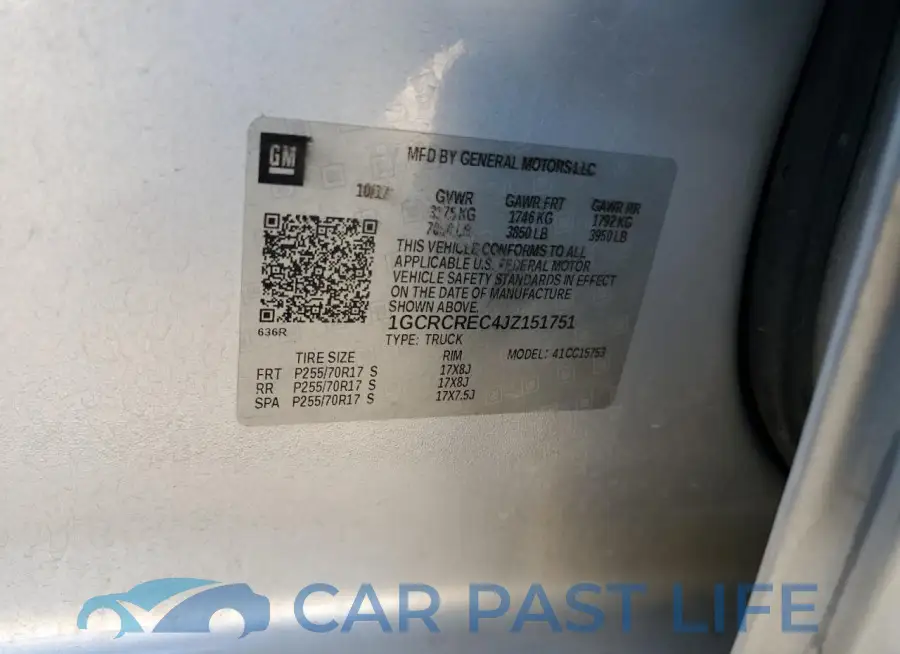1GCRCREC4JZ151751# 12