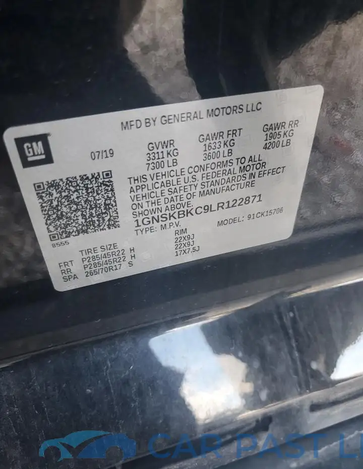 1GNSKBKC9LR122871# 14