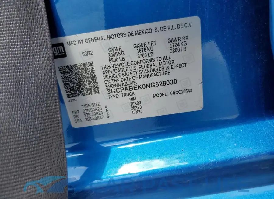 3GCPABEK0NG528030# 12