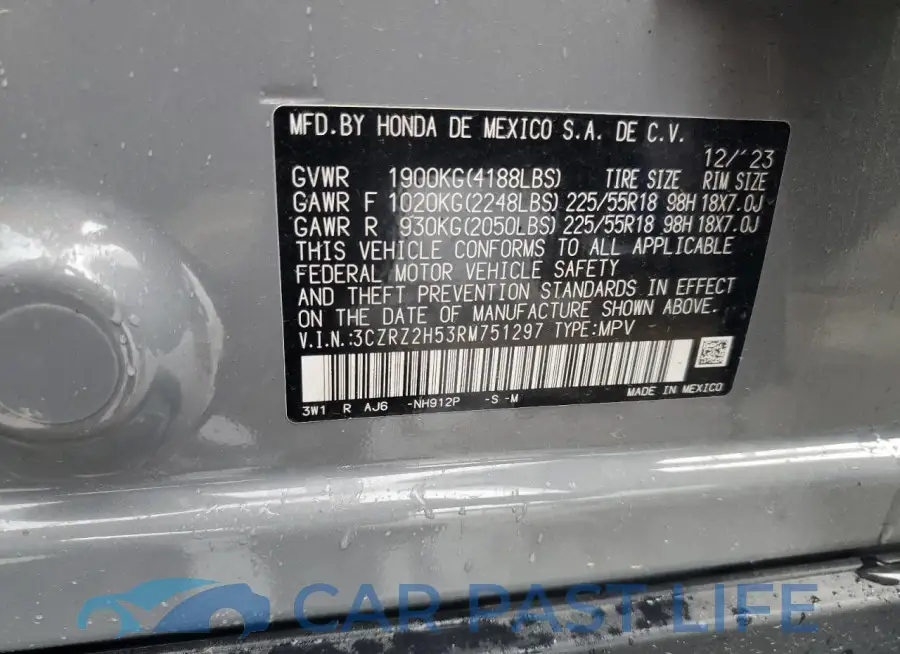 3CZRZ2H53RM751297# 14