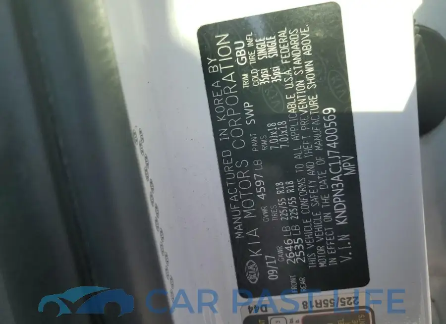 KNDPN3AC1J7400569# 13